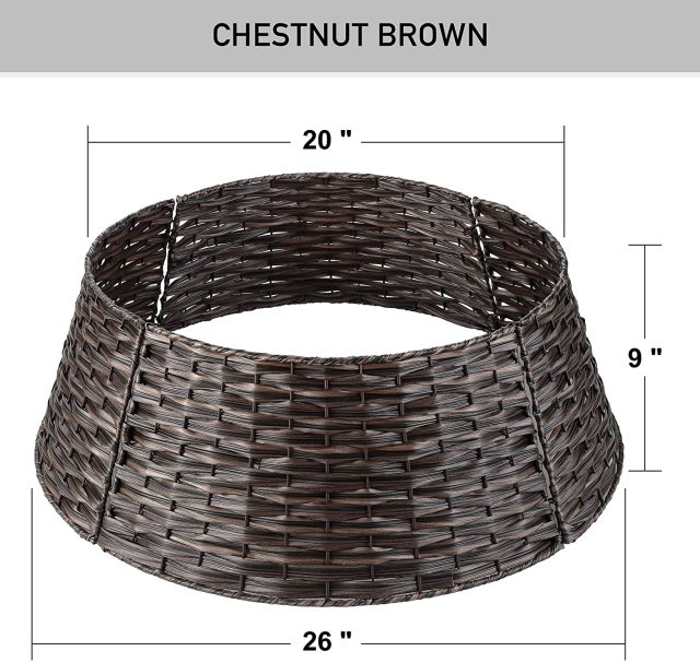 MT352 Wicker Christmas Tree Collar Skirt Ring