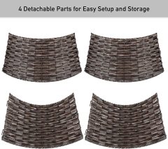 MT352 Wicker Christmas Tree Collar Skirt Ring