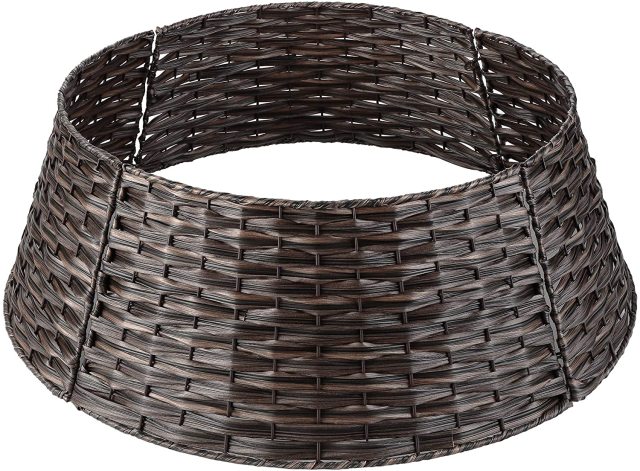 MT352 Wicker Christmas Tree Collar Skirt Ring