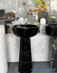 Stones mission.com,Black and White Separate  Stand Marble sinks,Xiamen Stones Mission Co.,Ltd,Black and White Separate  Stand Marble sinks