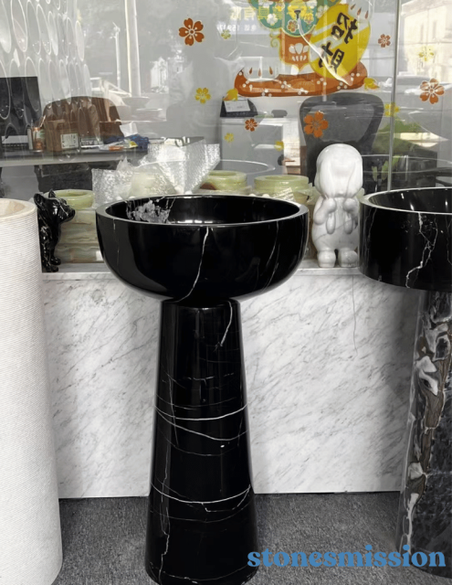 Stones mission.com,Black and White Separate  Stand Marble sinks,Xiamen Stones Mission Co.,Ltd,Black and White Separate  Stand Marble sinks