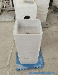Stones mission.com,White Square Marble Stand Sinks,Xiamen Stones Mission Co.,Ltd,White Square Marble Stand Sinks