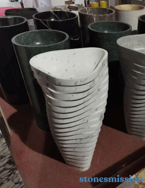 Stones mission.com,Grey and white Shaped Marble Stand Sinks,Xiamen Stones Mission Co.,Ltd,Grey and white Shaped Marble Stand Sinks