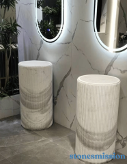 Stones mission.com,Calacatta White Marble Stand Sinks Stand Basins Wholesale,Xiamen Stones Mission Co.,Ltd,Calacatta White Marble Stand Sinks Stand Basins Wholesale