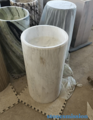 Stones mission.com,White Standing Marble Washbasin,Xiamen Stones Mission Co.,Ltd,White Standing Marble Washbasin