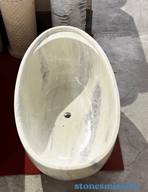 Stones mission.com,White and Grey Marble Bathtub,Xiamen Stones Mission Co.,Ltd,White and Grey Marble Bathtub
