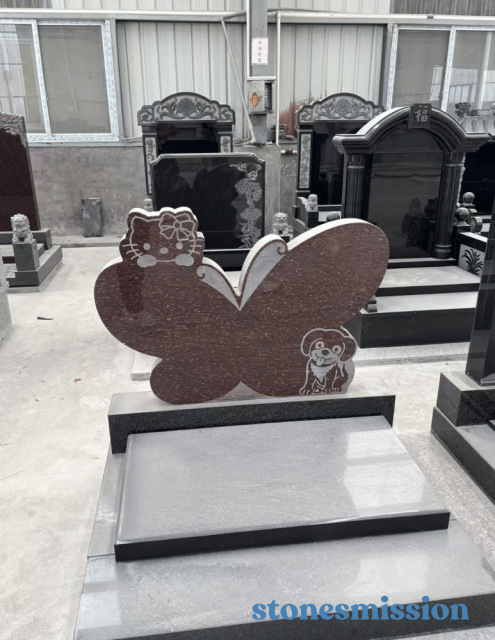 Stones mission.com,Granite Upright Headstone butterfly,Xiamen Stones Mission Co.,Ltd,Granite Upright Headstone butterfly