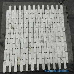 Stones mission.com,White Marble Oval Mosaic,Xiamen Stones Mission Co.,Ltd,White Marble Oval Mosaic