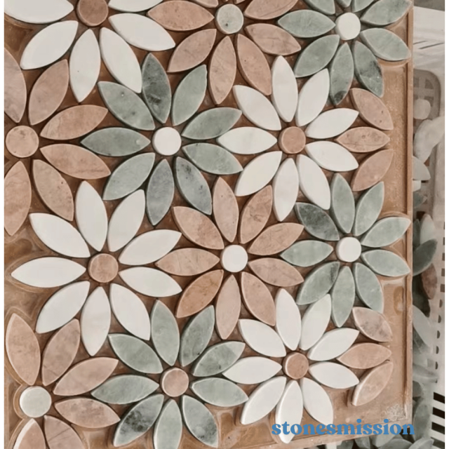 Stones mission.com,Multicolor Floral pattern Marble Mosaic,Xiamen Stones Mission Co.,Ltd,Multicolor Floral pattern Marble Mosaic