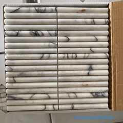 Stones mission.com,White Marble Cylindrical shaped Mosaic,Xiamen Stones Mission Co.,Ltd,White Marble Cylindrical shaped Mosaic