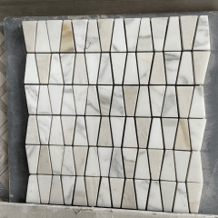Stones mission.com,White Marble Trapezoid Mosaic,Xiamen Stones Mission Co.,Ltd,White Marble Trapezoid Mosaic
