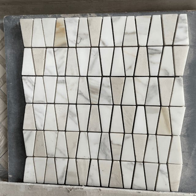 Stones mission.com,White Marble Trapezoid Mosaic,Xiamen Stones Mission Co.,Ltd,White Marble Trapezoid Mosaic