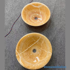 Stones mission.com,Yellow Onyx Round Washbasins,Xiamen Stones Mission Co.,Ltd,Yellow Onyx Round Washbasins