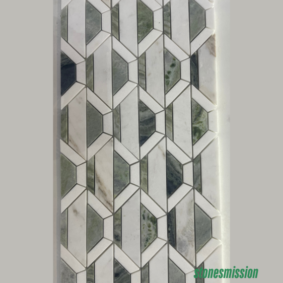 Stones mission.com,Geometric Herringbone Marble Mosaic,Xiamen Stones Mission Co.,Ltd,Geometric Herringbone Marble Mosaic