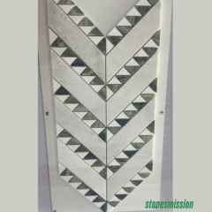 Stones mission.com,V shaped Triangular Marble Mosaic,Xiamen Stones Mission Co.,Ltd,V shaped Triangular Marble Mosaic