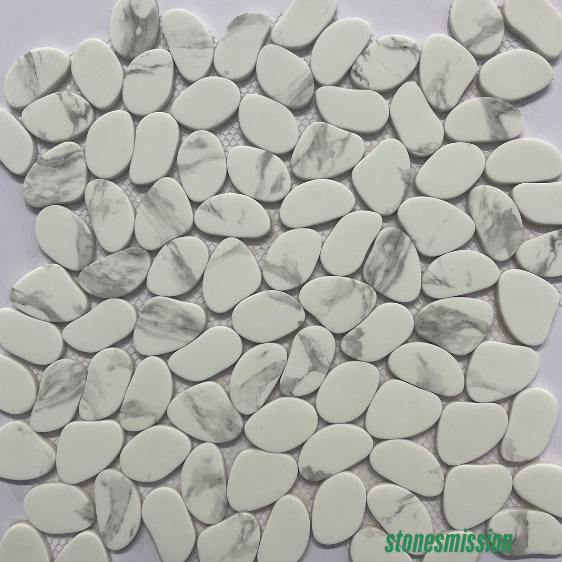 Stones mission.com,Oval shaped Marble Pebble Mosaic,Xiamen Stones Mission Co.,Ltd,Oval shaped Marble Pebble Mosaic