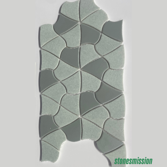 Stones mission.com,Irregularly Shaped Green Stone Mosaic,Xiamen Stones Mission Co.,Ltd,Irregularly Shaped Green Stone Mosaic