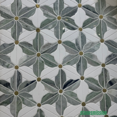 Stones mission.com,Green Floral Marble Mosaic Tiles,Xiamen Stones Mission Co.,Ltd,Green Floral Marble Mosaic Tiles