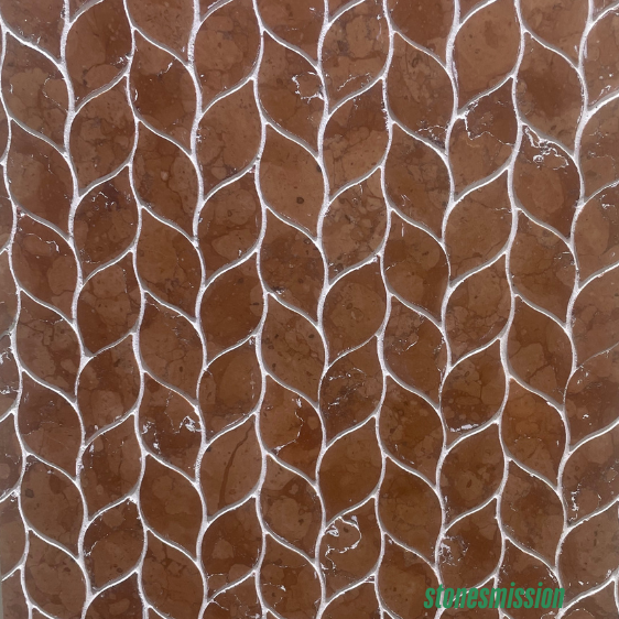 Stones mission.com,Brown Leaf shaped Marble Mosaic Tiles,Xiamen Stones Mission Co.,Ltd,Brown Leaf shaped Marble Mosaic Tiles