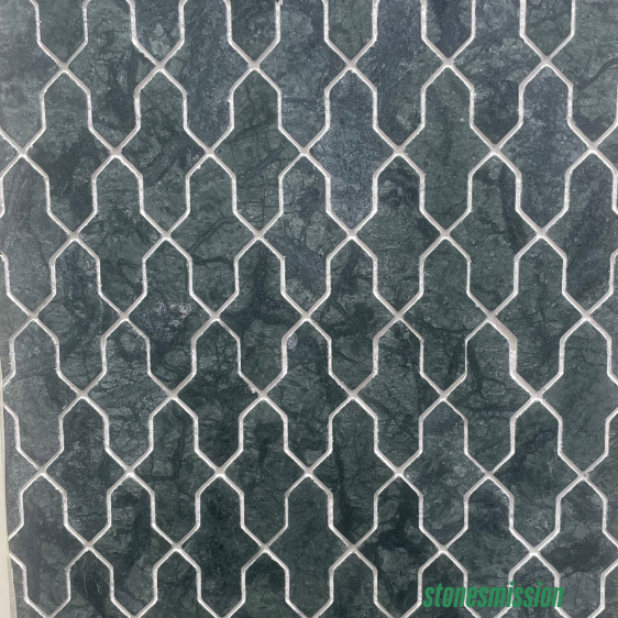 Stones mission.com,Dark Green Hexagonal Link style Marble Mosaic Tiles,Xiamen Stones Mission Co.,Ltd,Dark Green Hexagonal Link style Marble Mosaic Tiles