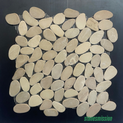 Stones mission.com,Beige Oval Pebble  Marble Mosaic Tiles,Xiamen Stones Mission Co.,Ltd,Beige Oval Pebble  Marble Mosaic Tiles