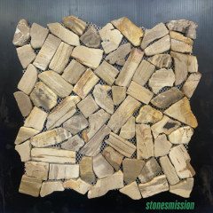 Stones mission.com,Tan Irregular Slate like Marble Mosaic Tiles,Xiamen Stones Mission Co.,Ltd,Tan Irregular Slate like Marble Mosaic Tiles