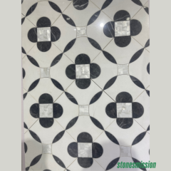 Stones mission.com,Black and White Floral Mosaic,Xiamen Stones Mission Co.,Ltd,Black and White Floral Mosaic