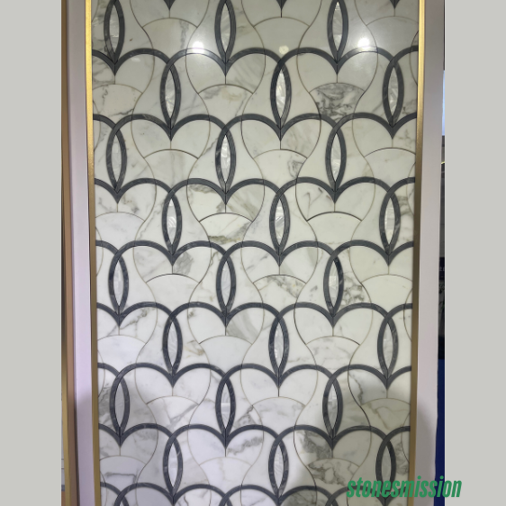 Stones mission.com,Marble and Copper Accent Mosaic,Xiamen Stones Mission Co.,Ltd,Marble and Copper Accent Mosaic