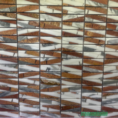 Stones mission.com,Multicolor Diagonal Strip Marble Mosaic Tiles,Xiamen Stones Mission Co.,Ltd,Multicolor Diagonal Strip Marble Mosaic Tiles