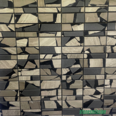 Stones mission.com,Beige, Black and Gray Irregular and Rectangular Marble Mosaic Tiles,Xiamen Stones Mission Co.,Ltd,Beige, Black and Gray Irregular and Rectangular Marble Mosaic Tiles
