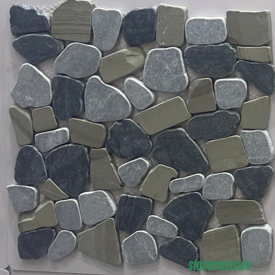Stones mission.com,Dark Gray, Light Gray and Olive Green Irregular Marble Mosaic Tiles,Xiamen Stones Mission Co.,Ltd,Dark Gray, Light Gray and Olive Green Irregular Marble Mosaic Tiles