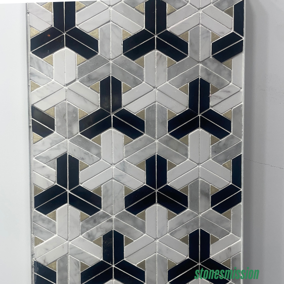 Stones mission.com,Geometric Hexagon inspired Marble Mosaic Tiles,Xiamen Stones Mission Co.,Ltd,Geometric Hexagon inspired Marble Mosaic Tiles