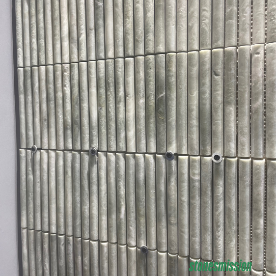 Stones mission.com,Vertically Arranged Cylindrical Marble Mosaic Tiles,Xiamen Stones Mission Co.,Ltd,Vertically Arranged Cylindrical Marble Mosaic Tiles