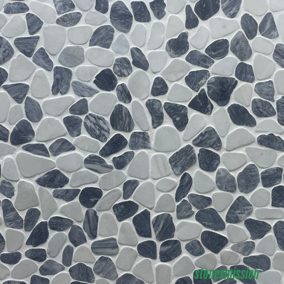 Stones mission.com,Irregularly Shaped Black and White Marble Mosaic Tiles,Xiamen Stones Mission Co.,Ltd,Irregularly Shaped Black and White Marble Mosaic Tiles