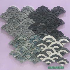 Stones mission.com,Cloud shaped Marble Mosaic Tiles in Multiple Shades,Xiamen Stones Mission Co.,Ltd,Cloud shaped Marble Mosaic Tiles in Multiple Shades