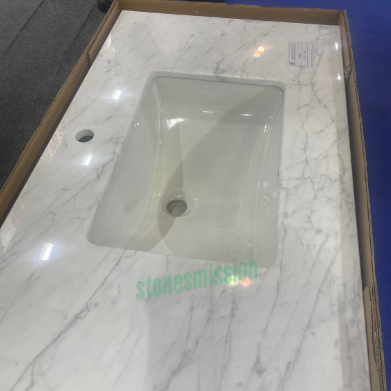 Stones mission.com,White Marble Countertop Sink with Integrated Basin,Xiamen Stones Mission Co.,Ltd,White Marble Countertop Sink with Integrated Basin