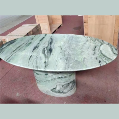 Stones mission.com,White and green marble dinner table,Xiamen Stones Mission Co.,Ltd,White and green marble dinner table