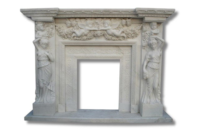 Stones mission.com,Ornately Carved Marble Fireplace Surround,Xiamen Stones Mission Co.,Ltd,Ornately Carved Marble Fireplace Surround
