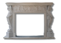 Stones mission.com,Intricately Carved Natural Marble Fireplace,Xiamen Stones Mission Co.,Ltd,Intricately Carved Natural Marble Fireplace