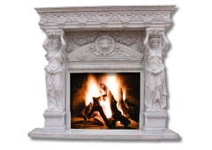 Stones mission.com,Magnificent White Marble Fireplace,Xiamen Stones Mission Co.,Ltd,Magnificent White Marble Fireplace