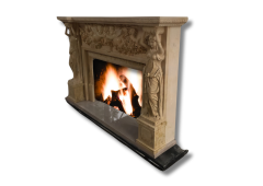 Stones mission.com,Graceful Statue Decorated Marble Fireplace,Xiamen Stones Mission Co.,Ltd,Graceful Statue Decorated Marble Fireplace