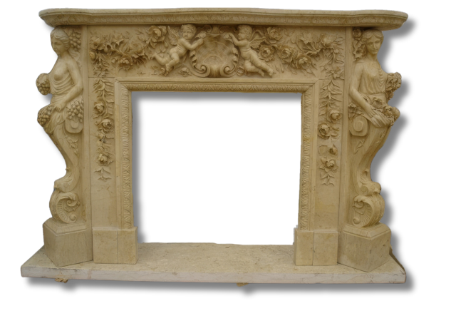 Stones mission.com,Natural Stone Elegant Fireplace Surround,Xiamen Stones Mission Co.,Ltd,Natural Stone Elegant Fireplace Surround
