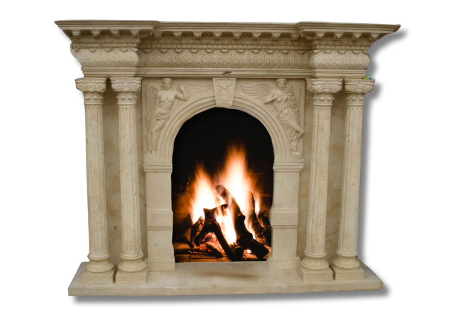 Stones mission.com,Timeless Elegance Marble Fireplace with Ornate Carvings,Xiamen Stones Mission Co.,Ltd,Timeless Elegance Marble Fireplace with Ornate Carvings