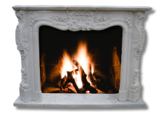 Stones mission.com,Graceful Floral Carved White Marble Fireplace,Xiamen Stones Mission Co.,Ltd,Graceful Floral Carved White Marble Fireplace