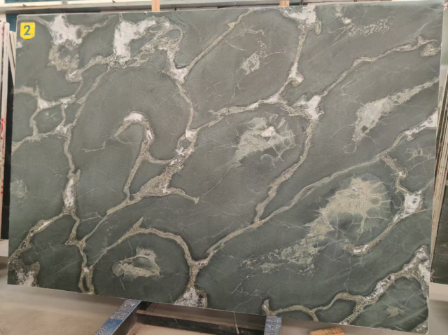 Stones mission.com,Green Cloundy Marble Slabs Honed Brush Finish Way,Xiamen Stones Mission Co.,Ltd,Green Cloundy Marble Slabs Honed Brush Finish Way