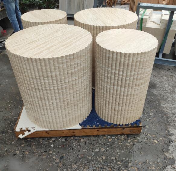 Stones mission.com,Beige Travertine Italy Table Dedside Stand,Xiamen Stones Mission Co.,Ltd,