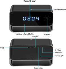 Update Metal Case 4K/1080P Full HD Mini WiFi Hidden Camera Wireless Clock Camera Night Vision with Motion Detection Secret Surveillance Home Security Spy Camera,CCTV Camera | IP Network Camera | Hidden Camera | Spy Camera | Mini Camera | Clock Camera | USB Wall Charger Camera | DIY Module Camera | Car Keychain Camera | Pen Camera | Watch Camera | Hat Camera | Power Bank Camera | Glasses Camera | WiFi Camera,4K/1080P Full HD Mini WiFi Hidden Camera Wireless Clock Camera