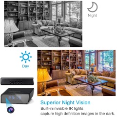Z101 Spy Camera Clock WiFi 4K/1080P Wireless Security Nanny Camera Video Recorder with Motion Detection and Night Vision | Mobile Phone Remotely Monitoring Hidden Camera for Home and Office,CCTV Camera | IP Network Camera | Hidden Camera | Spy Camera | Mini Camera | Clock Camera | USB Wall Charger Camera | DIY Module Camera | Car Keychain Camera | Pen Camera | Watch Camera | Hat Camera | Power Bank Camera | Glasses Camera | WiFi Camera,Z11 Spy Camera Clock WiFi 4K/1080P Wireless Security Nanny Camera