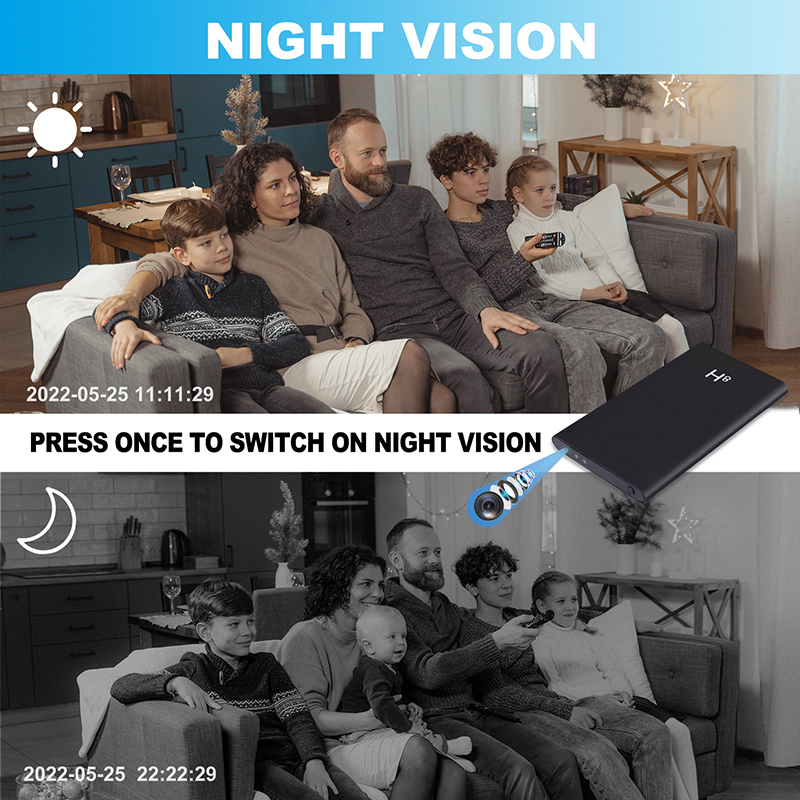 H8 Power Bank Mini WIFi Camera 4K Ultra HD Portable 5000mAh Nanny Cam Night Vision Recorder Action Cams Indoor Outdoor Camera Mini,CCTV Camera | IP Network Camera | Hidden Camera | Spy Camera | Mini Camera | Clock Camera | USB Wall Charger Camera | DIY Module Camera | Car Keychain Camera | Pen Camera | Watch Camera | Hat Camera | Power Bank Camera | Glasses Camera | WiFi Camera,4K Ultra Power Bank Mini WIFi Camera H8