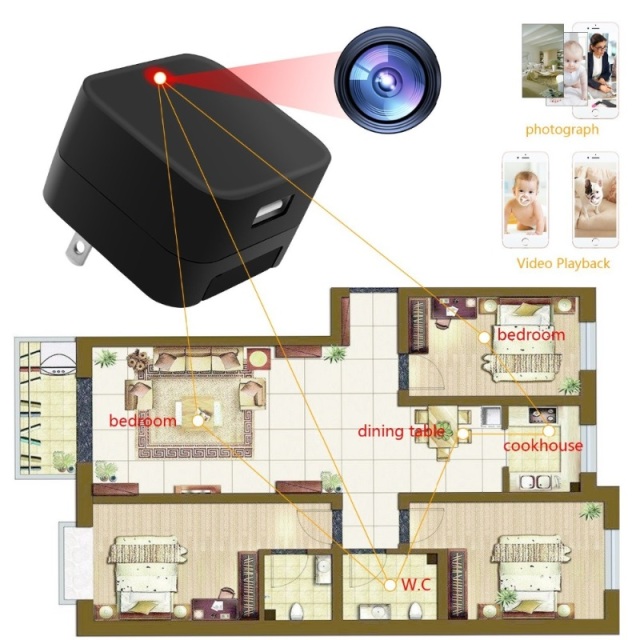 1080P Wifi Mini Camera US/EU Plug Charger Power HD Surveillance Wireless Vision Video Recorder Support Smart Home Security Cam,CCTV Camera | IP Network Camera | Hidden Camera | Spy Camera | Mini Camera | Clock Camera | USB Wall Charger Camera | DIY Module Camera | Car Keychain Camera | Pen Camera | Watch Camera | Hat Camera | Power Bank Camera | Glasses Camera | WiFi Camera,Wireless USB Chager Camera with night version support EU, US Plug